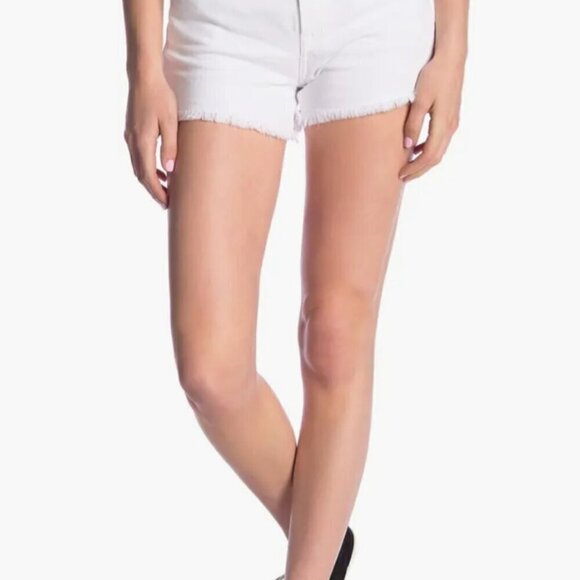 7 for all mankindWhite Denim cut-offs with fringed hem Size 29 and Size 30 NWT